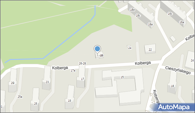 Sopot, Kolberga Oskara, 28, mapa Sopotu