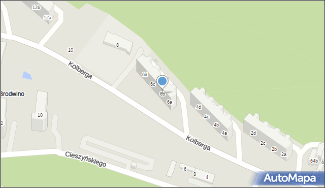 Sopot, Kolberga Oskara, 6b, mapa Sopotu