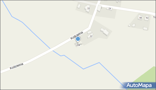 Sośnie, Kościelna, 22a, mapa Sośnie