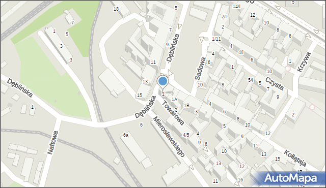 Sosnowiec, Kołłątaja Hugo, 1, mapa Sosnowca