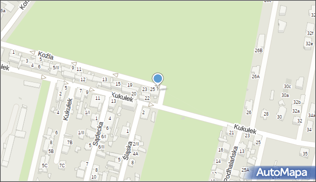 Sosnowiec, Koźla, 27, mapa Sosnowca