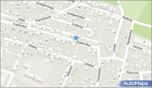 Sosnowiec, Kopernika Mikołaja, 4, mapa Sosnowca