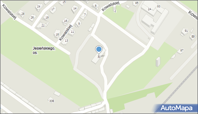 Sosnowiec, Kowalskiej Anki, 31, mapa Sosnowca