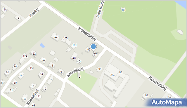 Sosnowiec, Kowalskiej Anki, 4A, mapa Sosnowca