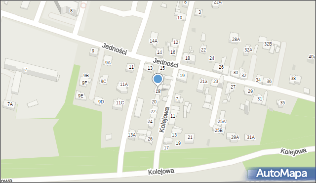 Sosnowiec, Kolejowa, 18, mapa Sosnowca