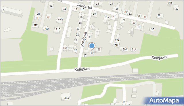 Sosnowiec, Kolejowa, 19, mapa Sosnowca