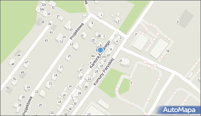 Sosnowiec, Komuny Paryskiej, 12A, mapa Sosnowca