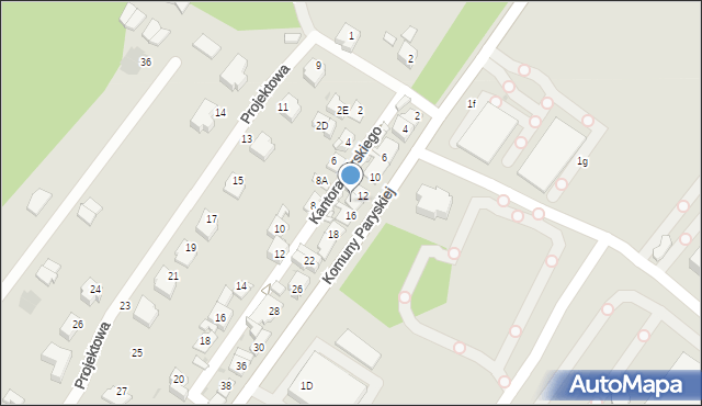 Sosnowiec, Komuny Paryskiej, 14A, mapa Sosnowca