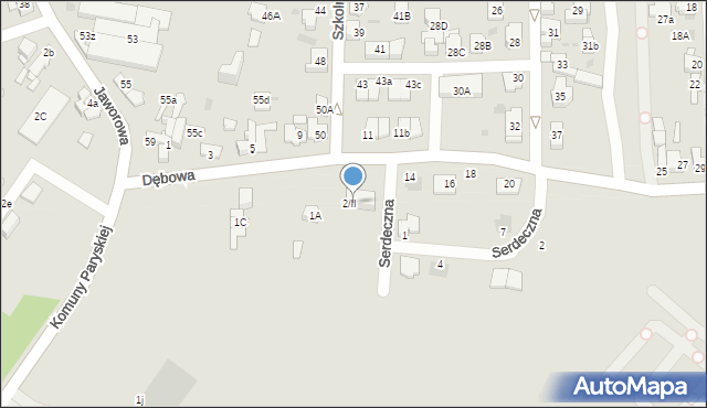 Sosnowiec, Komuny Paryskiej, 2/II, mapa Sosnowca