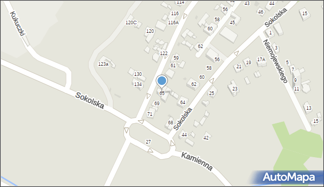 Sosnowiec, Komuny Paryskiej, 65, mapa Sosnowca