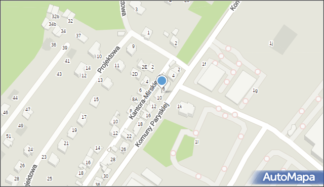 Sosnowiec, Komuny Paryskiej, 8, mapa Sosnowca