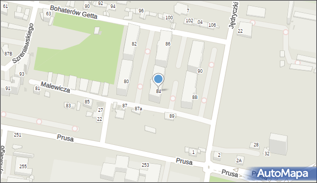 Sosnowiec, Konopnickiej Marii, 84, mapa Sosnowca