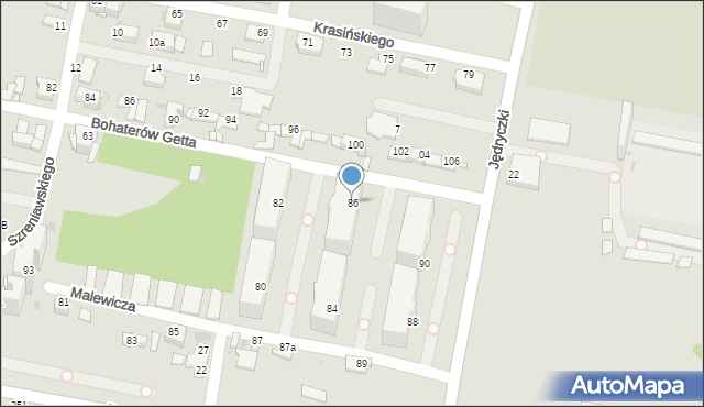 Sosnowiec, Konopnickiej Marii, 86, mapa Sosnowca