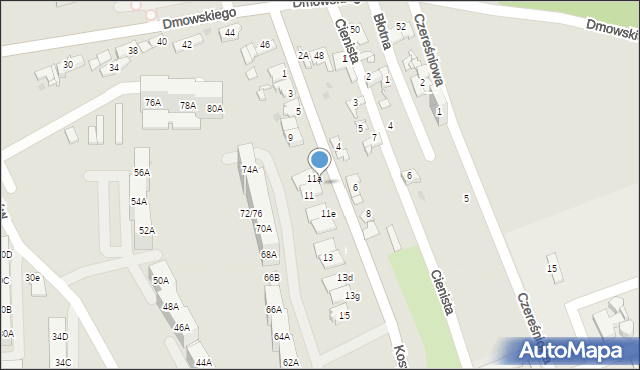 Sosnowiec, Kosynierów, 11b, mapa Sosnowca