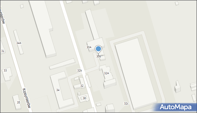 Sosnowiec, Kosynierów, 30b, mapa Sosnowca
