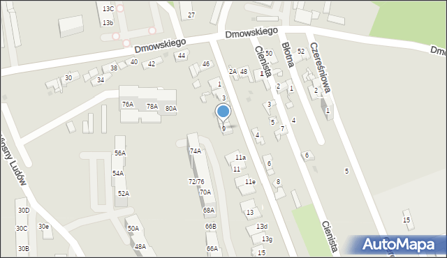 Sosnowiec, Kosynierów, 9, mapa Sosnowca