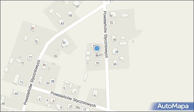 Srebrzyszcze, Kościelna, 55, mapa Srebrzyszcze