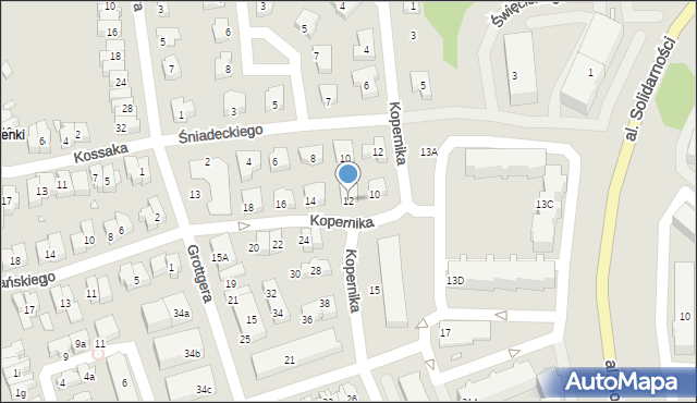 Śrem, Kopernika Mikołaja, 12, mapa Śrem
