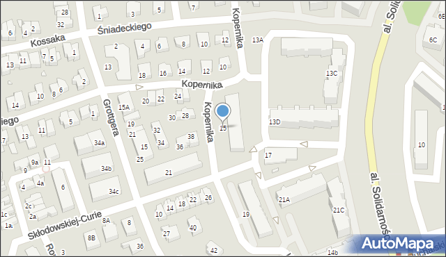 Śrem, Kopernika Mikołaja, 15, mapa Śrem