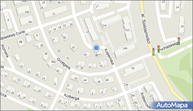 Śrem, Kopernika Mikołaja, 48, mapa Śrem