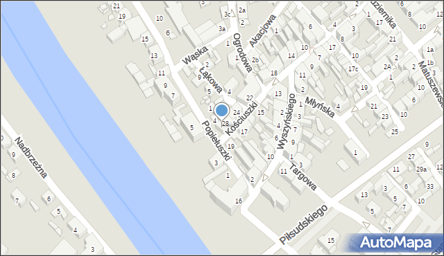 Śrem, Kościuszki Tadeusza, gen., 30, mapa Śrem