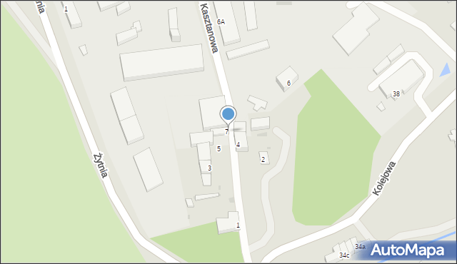 Środa Śląska, Kolejowa, 36B, mapa Środa Śląska