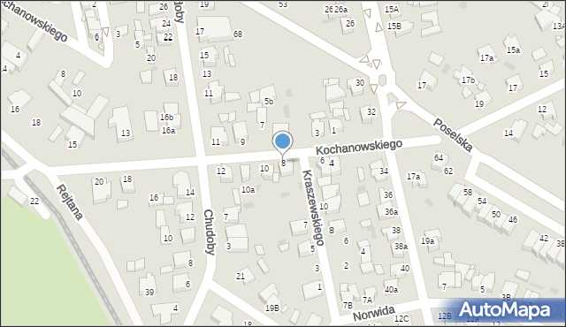 Środa Wielkopolska, Kochanowskiego Jana, 8, mapa Środa Wielkopolska