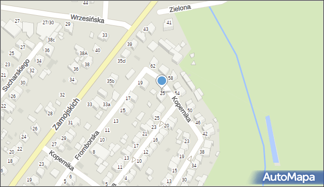 Środa Wielkopolska, Kopernika Mikołaja, 25, mapa Środa Wielkopolska