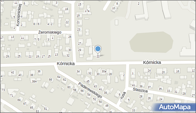 Środa Wielkopolska, Kórnicka, 11, mapa Środa Wielkopolska