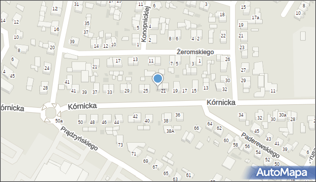 Środa Wielkopolska, Kórnicka, 23, mapa Środa Wielkopolska