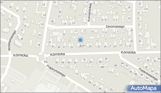 Środa Wielkopolska, Kórnicka, 29, mapa Środa Wielkopolska
