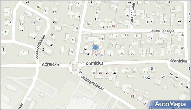 Środa Wielkopolska, Kórnicka, 39, mapa Środa Wielkopolska