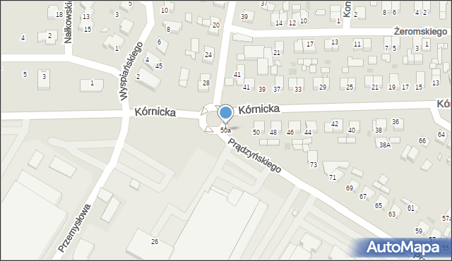 Środa Wielkopolska, Kórnicka, 50a, mapa Środa Wielkopolska