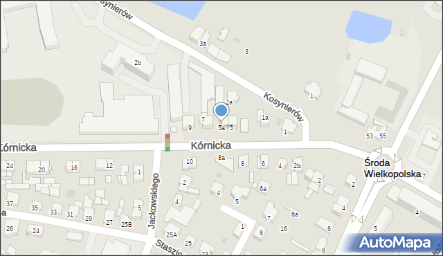 Środa Wielkopolska, Kórnicka, 5a, mapa Środa Wielkopolska
