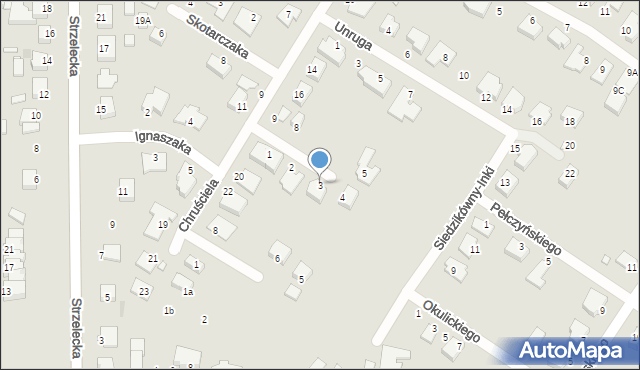 Środa Wielkopolska, Kossakowskiego Tadeusza, gen., 3, mapa Środa Wielkopolska