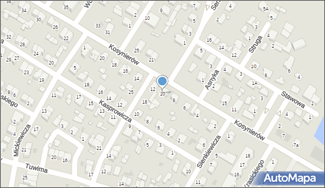 Środa Wielkopolska, Kosynierów, 10, mapa Środa Wielkopolska