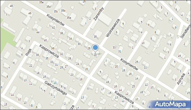 Środa Wielkopolska, Kosynierów, 22, mapa Środa Wielkopolska