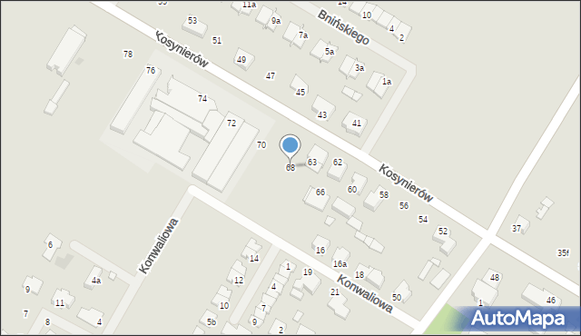 Środa Wielkopolska, Kosynierów, 68, mapa Środa Wielkopolska