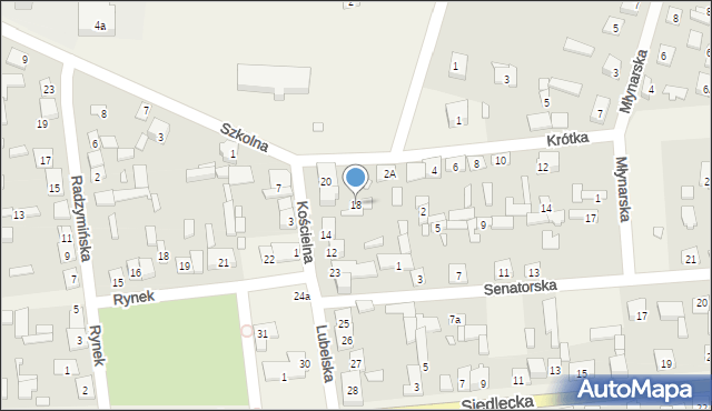 Stanisławów, Kościelna, 18, mapa Stanisławów