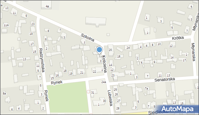 Stanisławów, Kościelna, 5, mapa Stanisławów