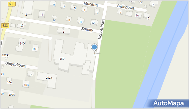 Stanisławów Pierwszy, Koncertowa, 4, mapa Stanisławów Pierwszy