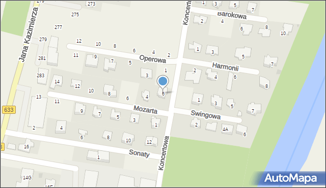 Stanisławów Pierwszy, Koncertowa, 6, mapa Stanisławów Pierwszy