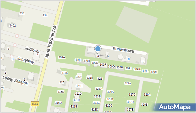 Stanisławów Pierwszy, Konwaliowa, 4, mapa Stanisławów Pierwszy