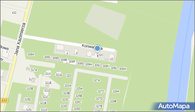 Stanisławów Pierwszy, Konwaliowa, 8, mapa Stanisławów Pierwszy