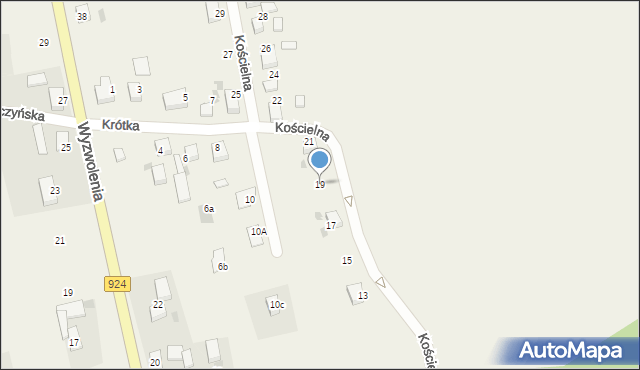 Stanowice, Kościelna, 19, mapa Stanowice