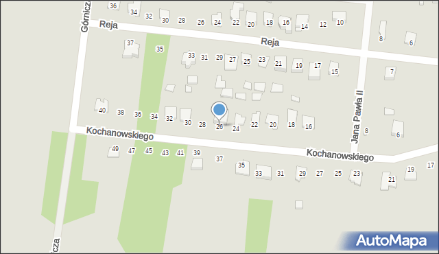 Stąporków, Kochanowskiego Jana, 26, mapa Stąporków