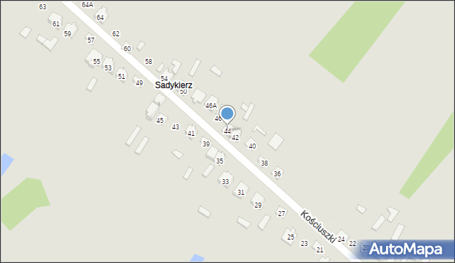 Stąporków, Kościuszki Tadeusza, gen., 44, mapa Stąporków