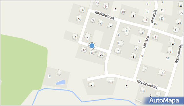 Stara Kiszewa, Kochanowskiego Jana, 11, mapa Stara Kiszewa