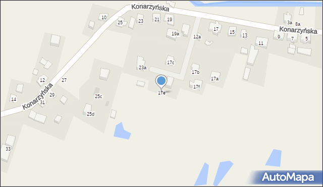 Stara Kiszewa, Konarzyńska, 17e, mapa Stara Kiszewa