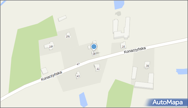 Stara Kiszewa, Konarzyńska, 18, mapa Stara Kiszewa